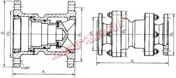 Y43X-10��Y43X-16 ���T�F����ʽ�p���y���μ��Y���ߴ�ʾ��D