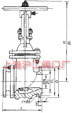 PZ41H �� PN10~PN63 �����l�y��Ҫ���μ��Y���ߴ�ʾ��D