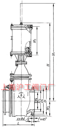 PZ641H �� PN16~PN63 �����������l�y��Ҫ���μ��Y���ߴ�ʾ��D