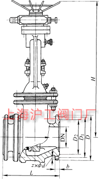PZ941H �� PN16~PN63 늄�(d��ng)��������l�y��Ҫ���μ��Y(ji��)��(g��u)�ߴ�ʾ��D