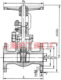 Z41T-10��Z41W-10 ���T�FШʽ�l�y��Ҫ���μ��Y���ߴ�ʾ��D