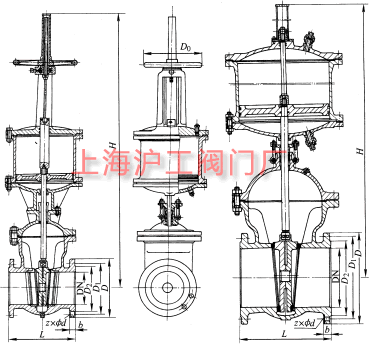 Z6s41H��Z6s41Y��Z6s41F �� PN16~PN63 ��ӎ��ք�Шʽ�l�y��Ҫ���μ��Y���ߴ�ʾ��D