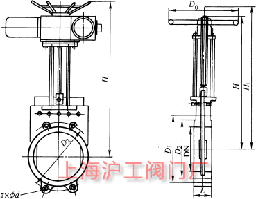 Z73X��Z373X �� PN2.5~PN16 �T�F���Aʽ�{Һ�y��Ҫ���μ��Y(ji��)��(g��u)�ߴ�ʾ��D