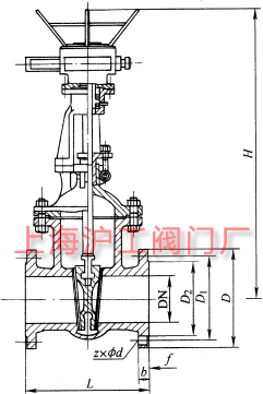 Z940H��Z940Y��Z940W �� PN16~PN63 ���늄�Шʽ�l�y��Ҫ���μ��Y���ߴ�ʾ��D