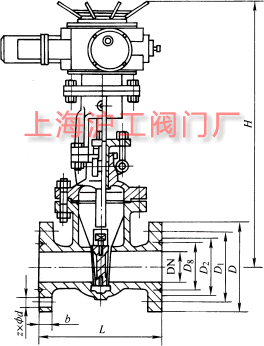 Z941H��Z941Y��Z941W �� PN100~PN200 ���늄�Шʽ�l�y��Ҫ���μ��Y���ߴ�ʾ��D